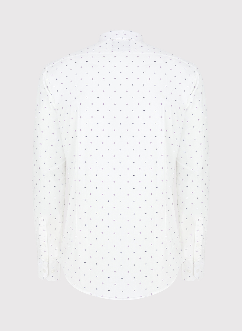 Koszula w kolorze białym w drobny wzór