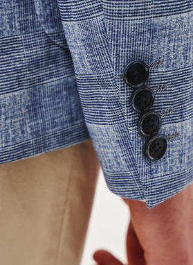 Dzianinowa marynarka w kratkę