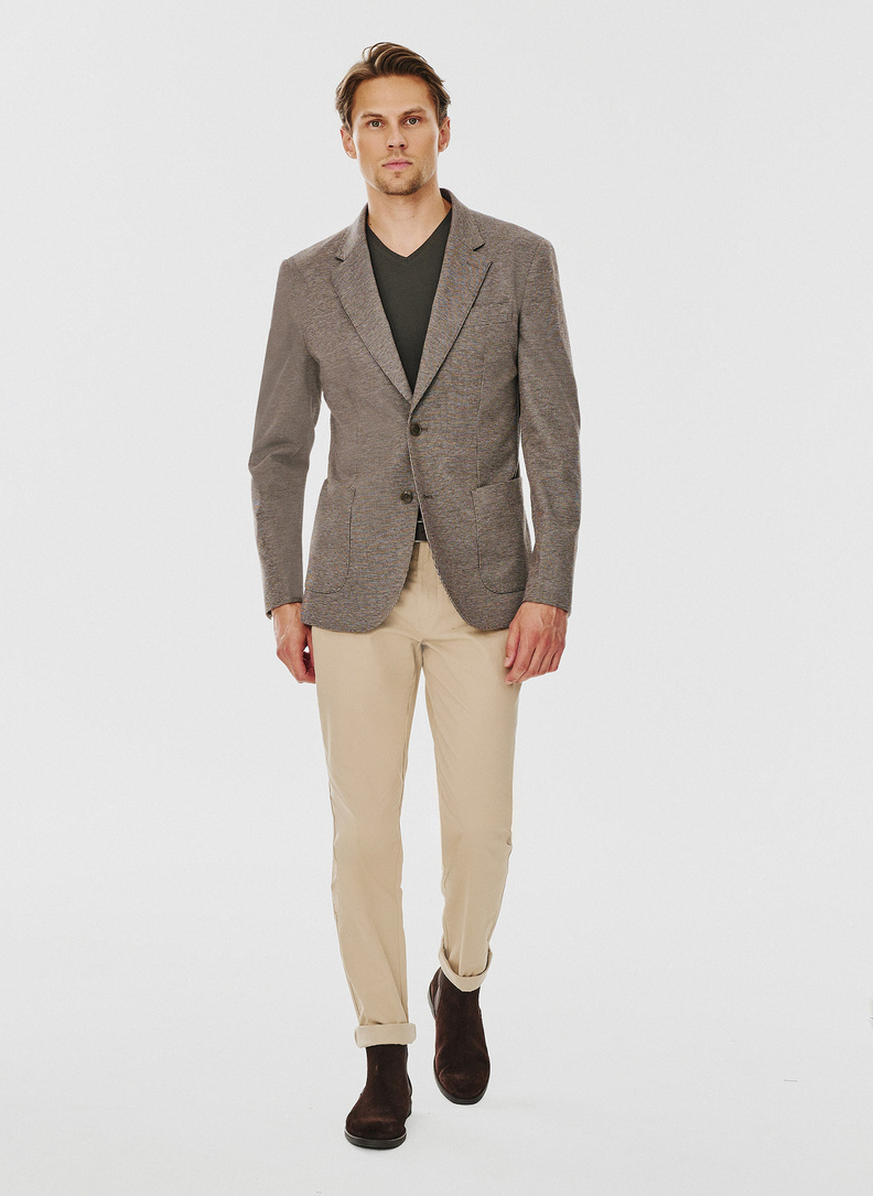 Szaro-brązowa marynarka męska