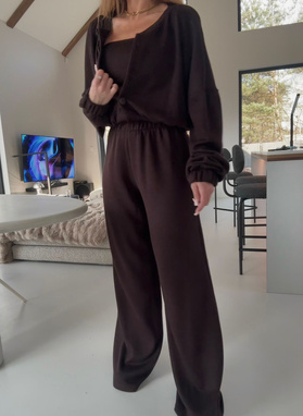 Komplet 3-częściowy AURA czekoladowy