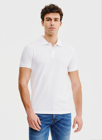 Biały t-shirt polo