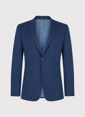 Wełniana marynarka garniturowa w kolorze niebieskim