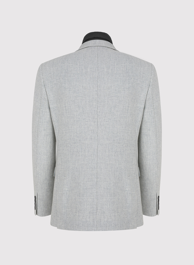 Szara marynarka męska z odpinaną podpinką