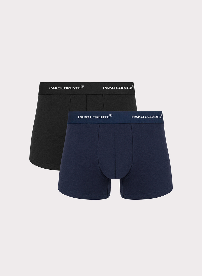 Zestaw 2 sztuk bokserek w kolorze czarnym i granatowym   