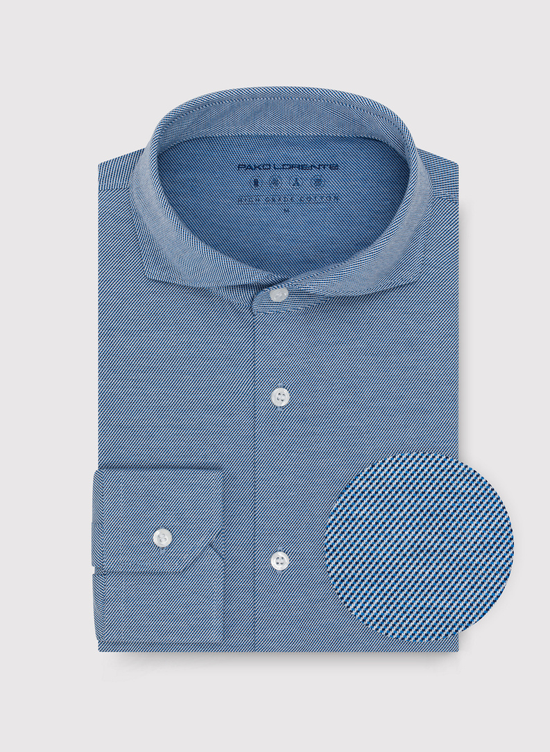 Bawełniana koszula męska w kolorze niebieskim