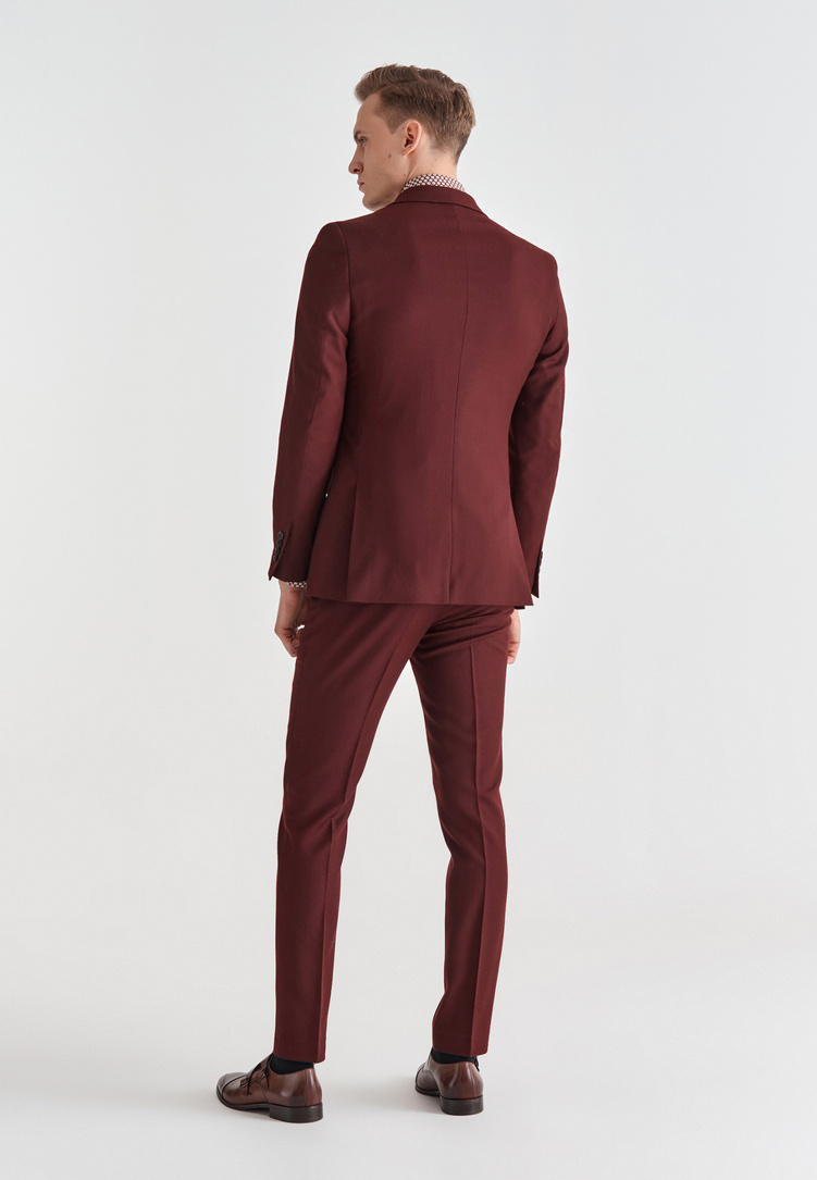 Bordowa marynarka garniturowa P21WP-3G-036-D