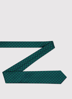 Zielony wzorzysty krawat męski