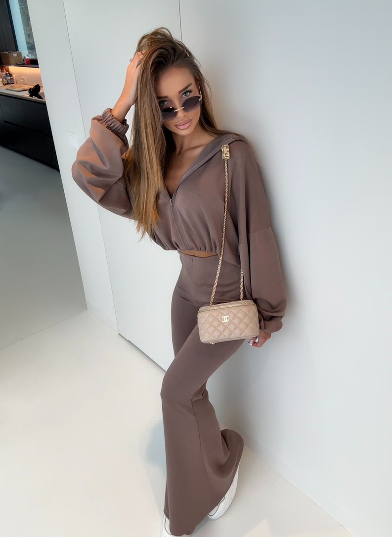 Komplet damski ENO w kolorze fango