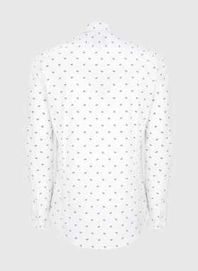 Biała koszula w palmy