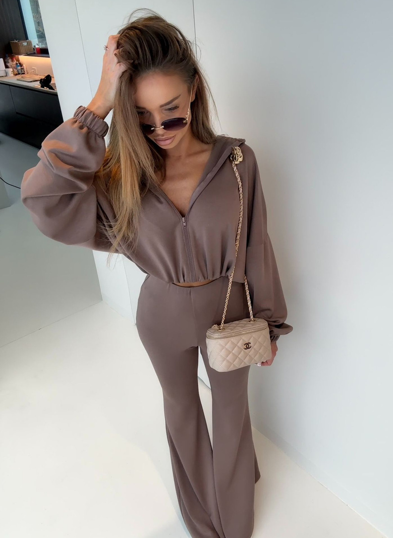 Komplet damski ENO w kolorze fango