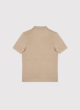 Beżowe polo swetrowe