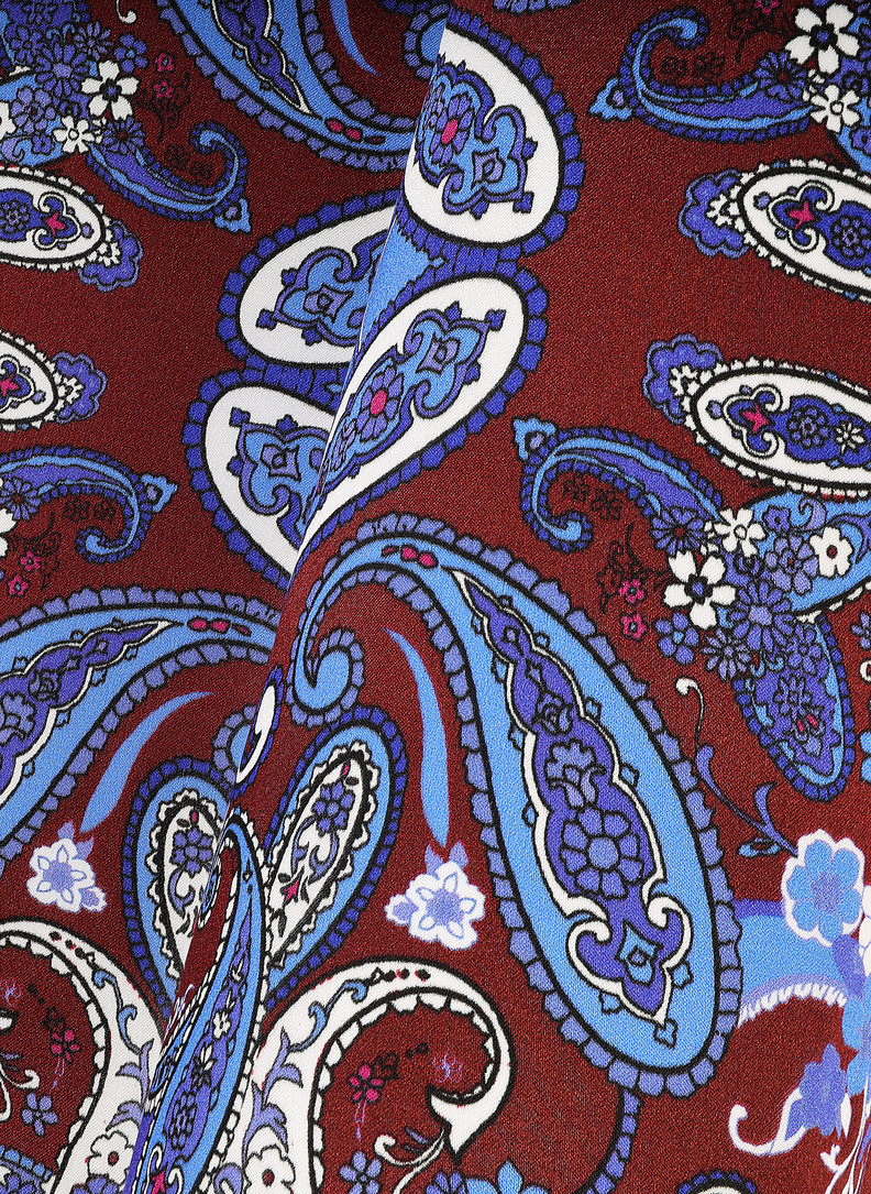 Bordowa wzorzysta poszetka męska