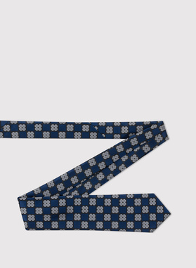 Krawat męski we wzór geometryczny