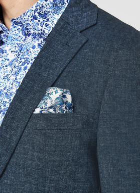 Granatowa marynarka męska melanż