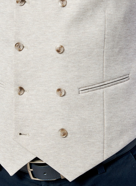 Dzianinowa kamizelka dwurzędowa