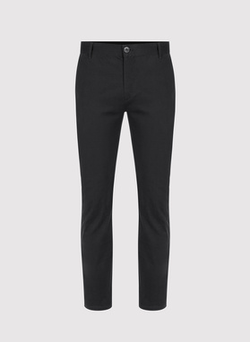 Gładkie spodnie męskie w kolorze czarnym