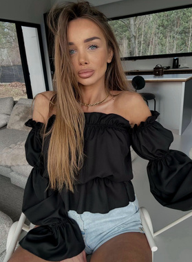 Bluzka hiszpanka MARBELA w kolorze czarnym