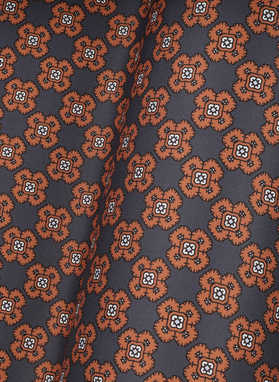 Ciemnoszara poszetka męska ze wzorem