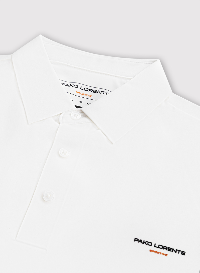 Biały t-shirt polo