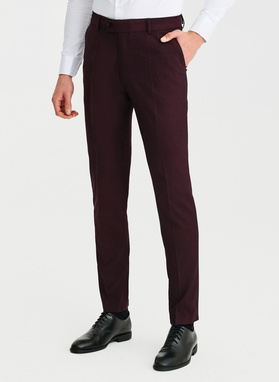 Bordowe spodnie ganiturowe