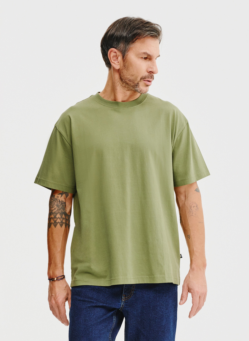 Zielony t-shirt oversize