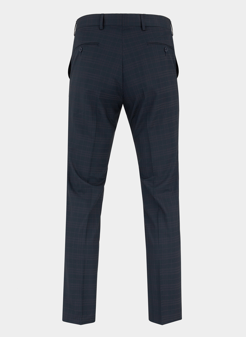 Granatowe spodnie garniturowe P22WF-6G-041-G-S