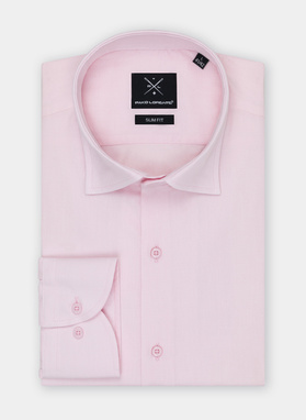 Gładka elegancka koszula męska w kolorze różowym