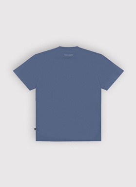 Niebieski t-shirt oversize