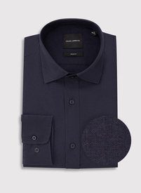 Granatowa koszula z lnem