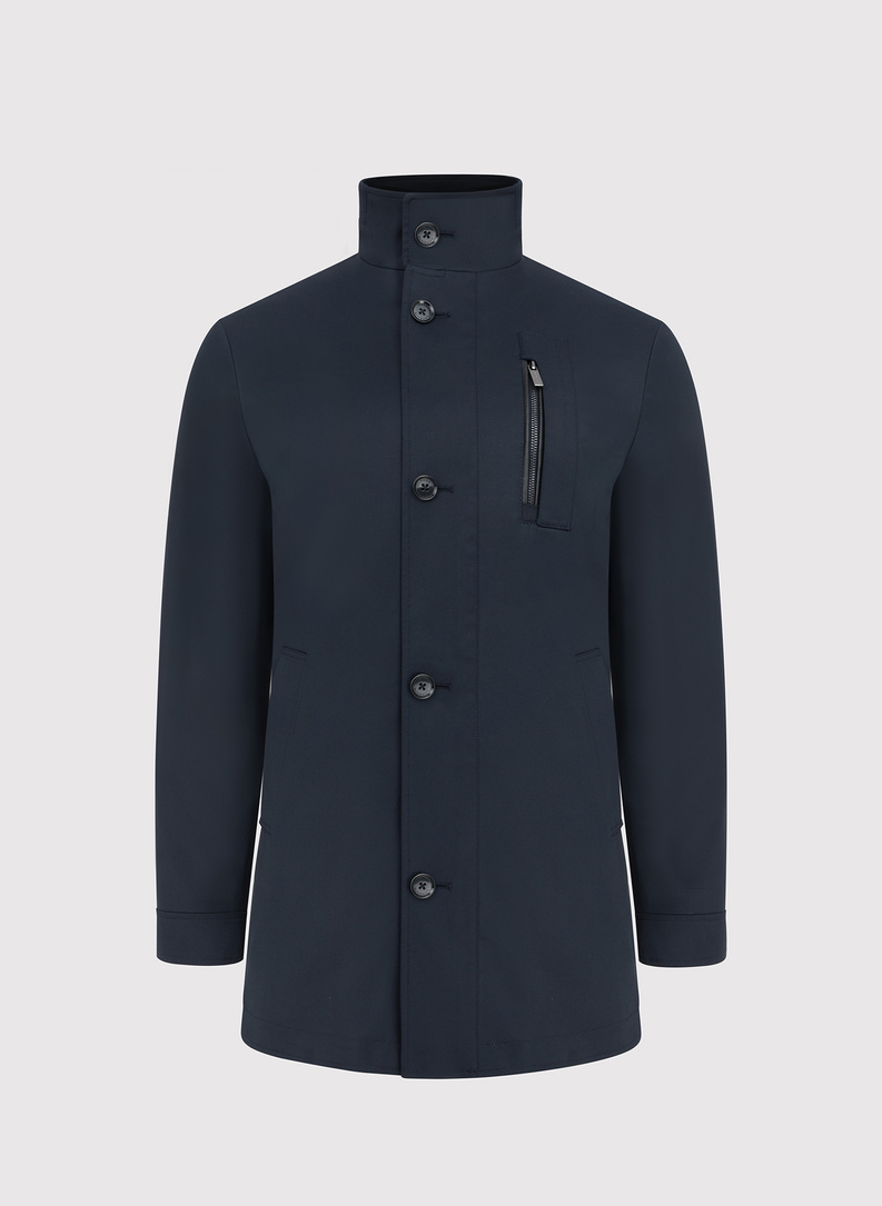 Granatowy płaszcz męski