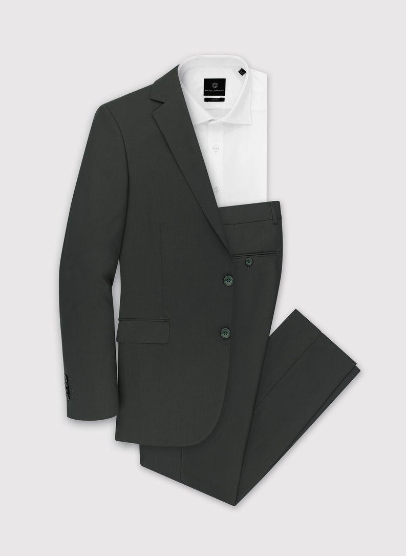 Zielona marynarka garniturowa P22SF-3G-022-Z-S