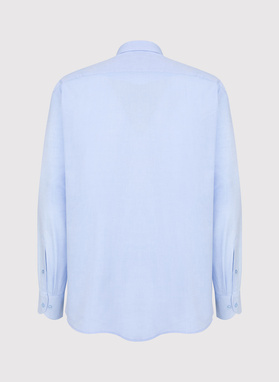 Gładka elegancka błękitna koszula męska