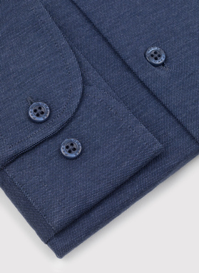 Ciemna niebieska bawełniana koszula męska