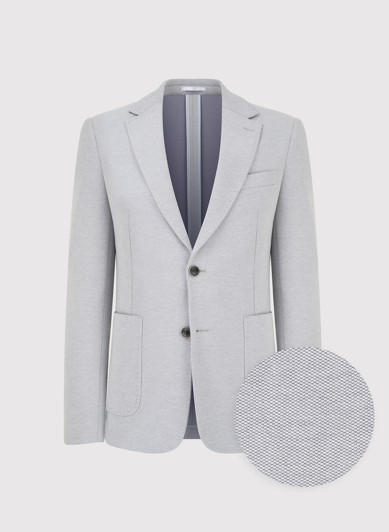 Szara marynarka z dzianiny