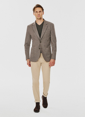 Szaro-brązowa marynarka męska