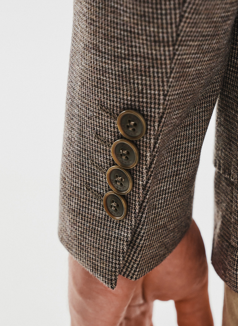 Szaro-brązowa marynarka męska