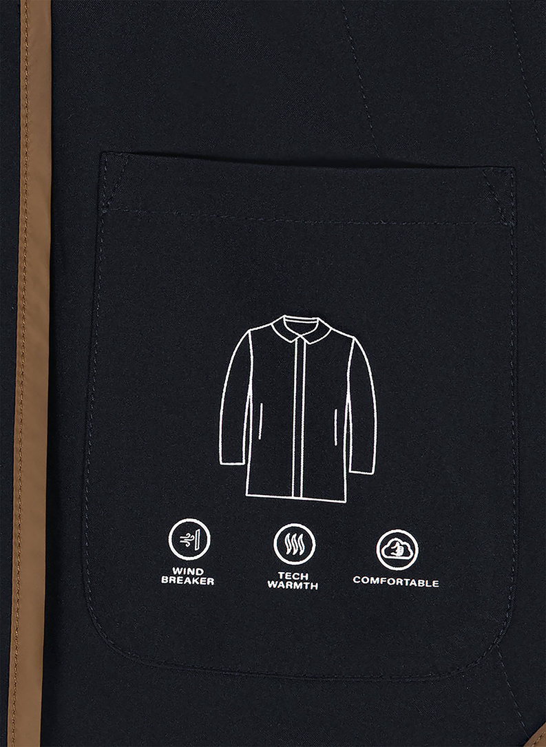 Wiosenny granatowy płaszcz męski