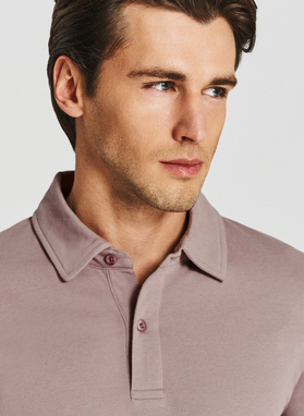 Fioletowy t-shirt polo