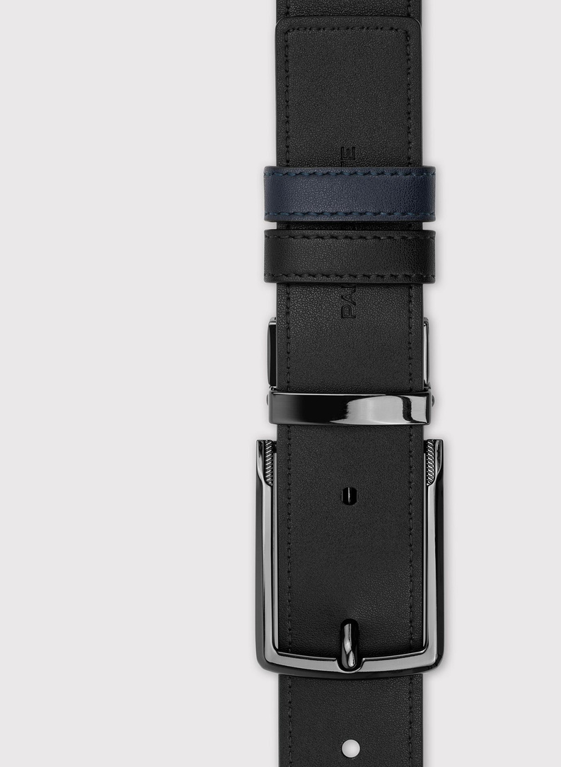 Dwustronny skórzany pasek męski