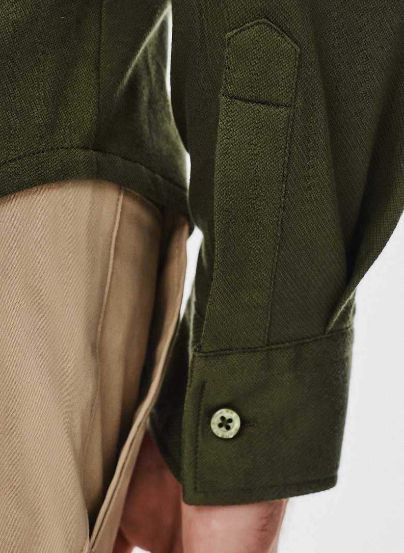 Zielona bawełniana koszula męska