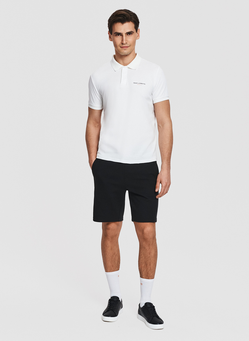 Biały bawełniany t-shirt polo