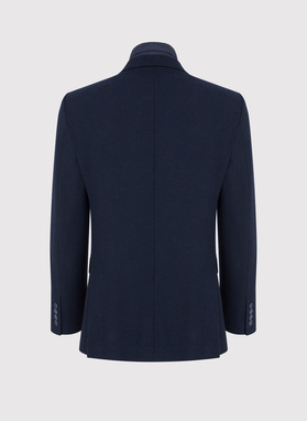 Granatowa marynarka męska z odpinaną podpinką