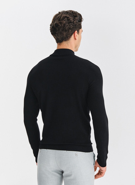 Czarny półgolf męski