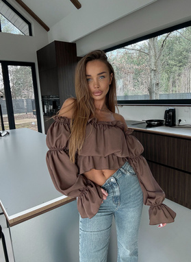 Bluzka hiszpanka MARBELA mokka