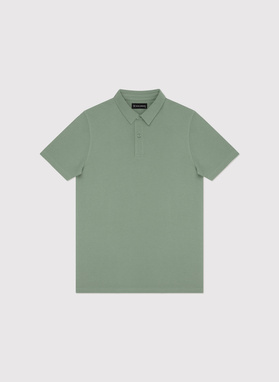 Męski t-shirt polo w kolorze zielonym