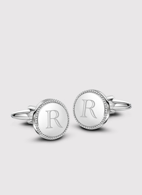 Srebrne spinki do mankietów