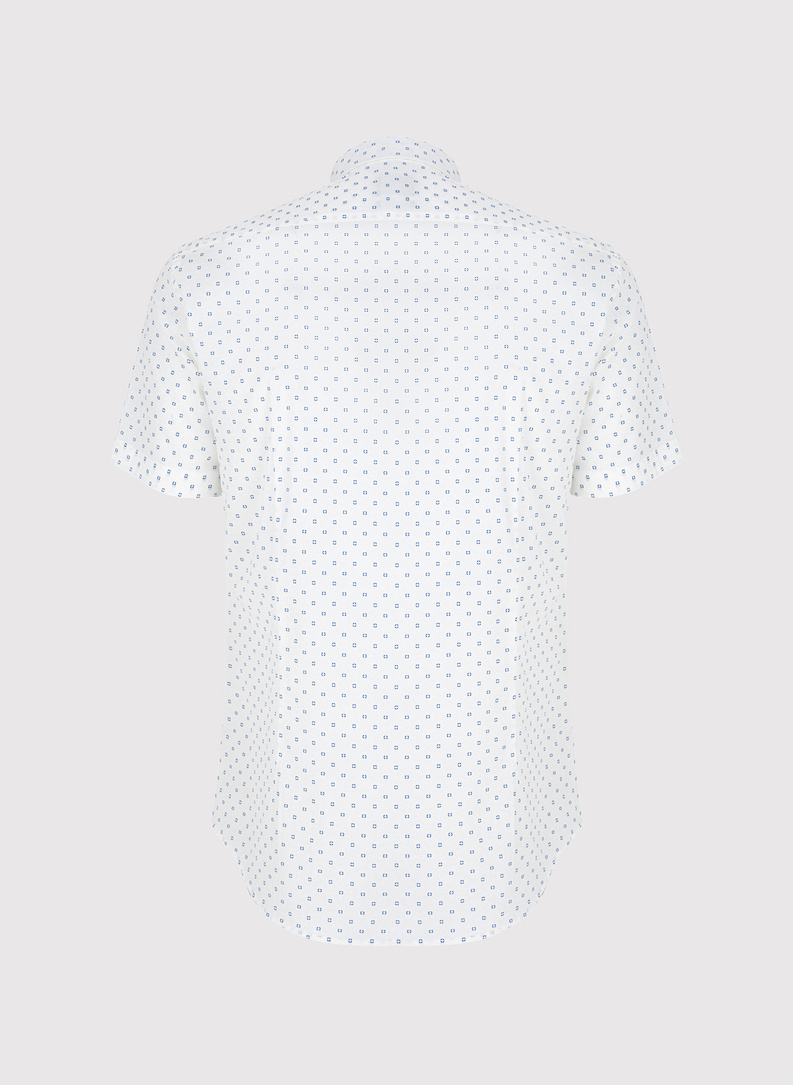 Koszula męska w niebieski mikrowzór