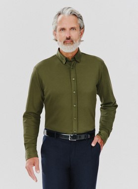 Zielona bawełniana koszula męska