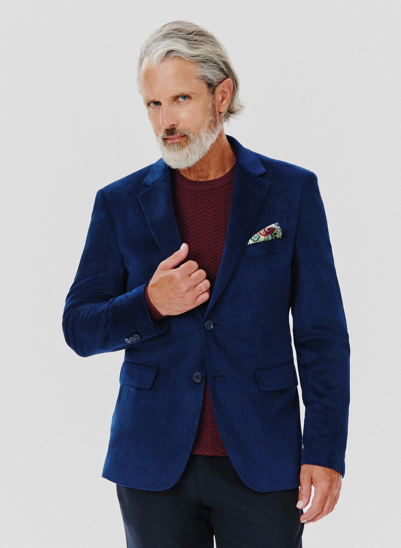 Sztruksowa jednorzędowa marynarka męska