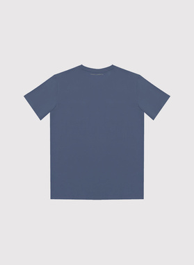 Bawełniany t-shirt męski w kolorze niebieskim